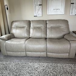 Leather Recliner Couch Set 
