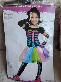 Toddler Girl's Funky Punky Bones Costume
