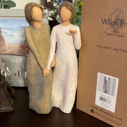 *New  Condition+Willow Tree Hand Carved Sisters Figurine
