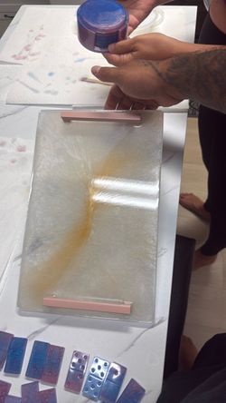 Epoxy custom cosmetic trey serving trey