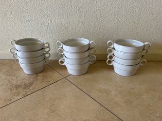 12 Bennington Potters Double Handled 1765 Soup Bowls