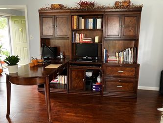 Bookcase & Desk Ensemble-4 piece