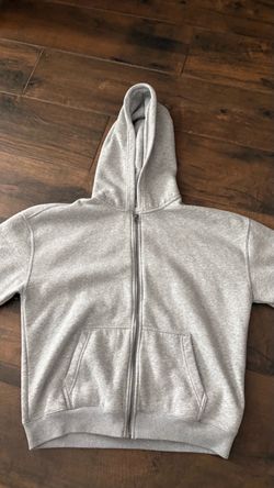 hollister boxy fit grey zip up
