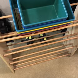 rack with bins