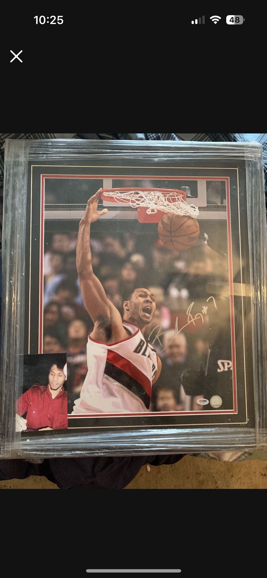 Brandon Roy framed signed 20x24 psa with proof