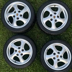 🛞 Porsche OEM Cup 5 Wheels with Tires – Set of 4 (originals) 🛞