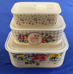 New 3 Food Storage Container Set - The Pioneer Woman