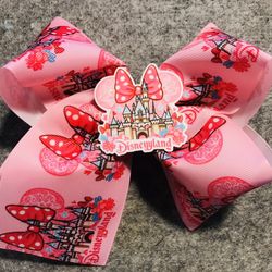 Pink Disneyland Hair Bow