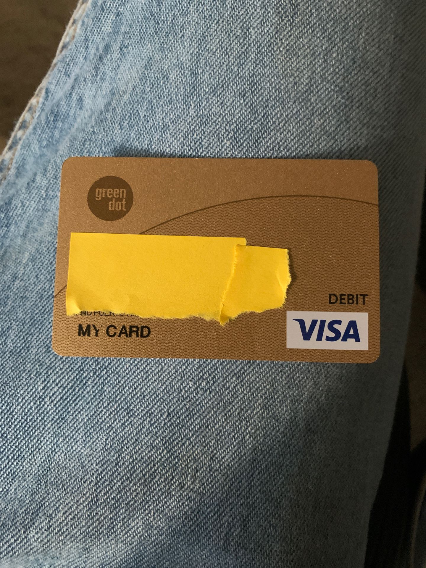 Green dot card with $20