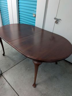Dining Room Table-Solid Cherry Wood-Queen Anne Style-6 chairs