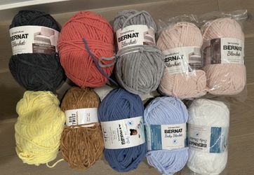 Assorted Bernat Blanket Crochet Yarn