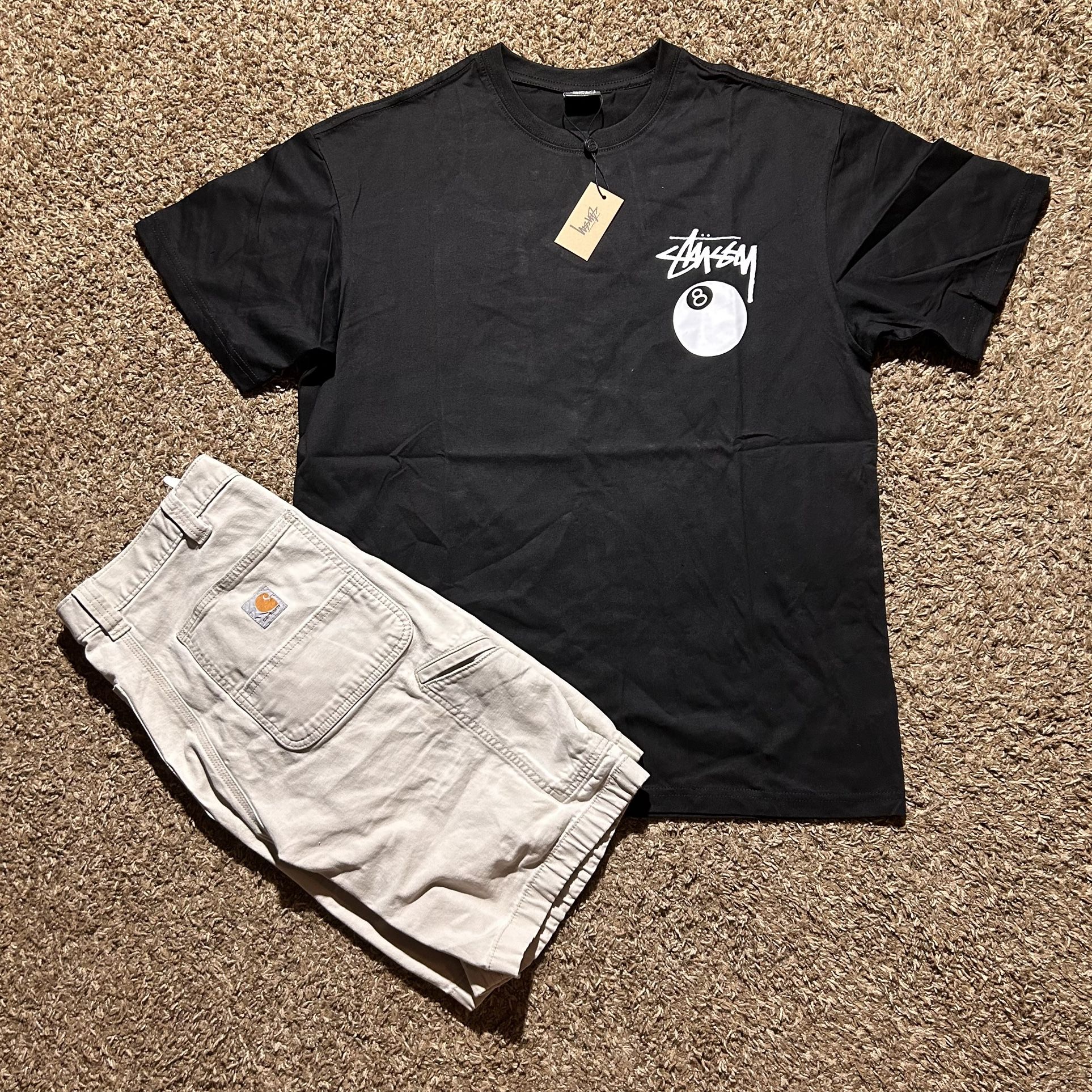 Navy Blue Stussy Designs Size L 100% Cotton