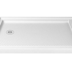 New In Box- 34 D X 48 W X 2 3/4 H DOUBLE THRESHOLD SHOWER BASE 