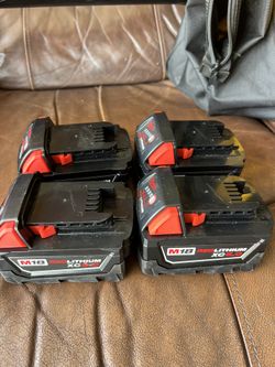 Milwaukee Batteries $100 Each!!