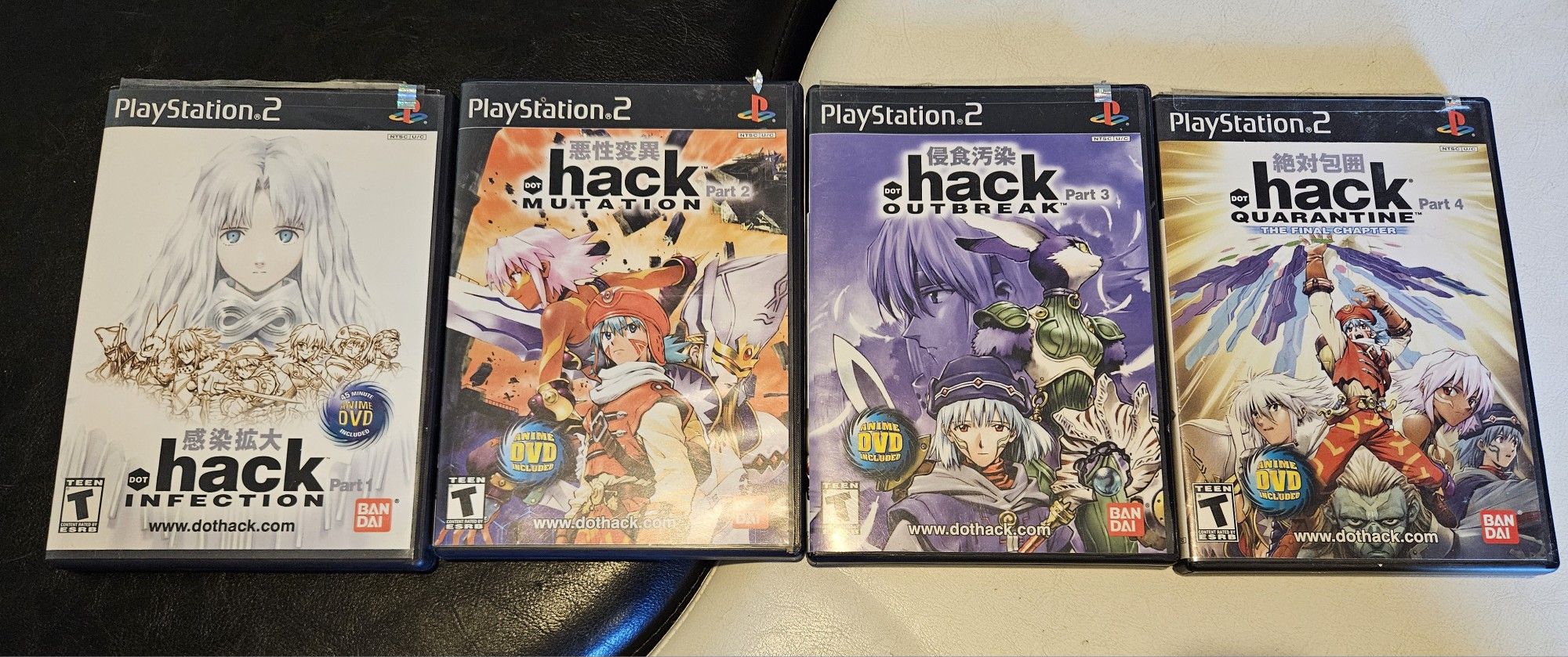 Complete .hack PS2 Game Series - Infection, Mutation, Outbreak, Quarantine (Parts 1-4) - Rare!