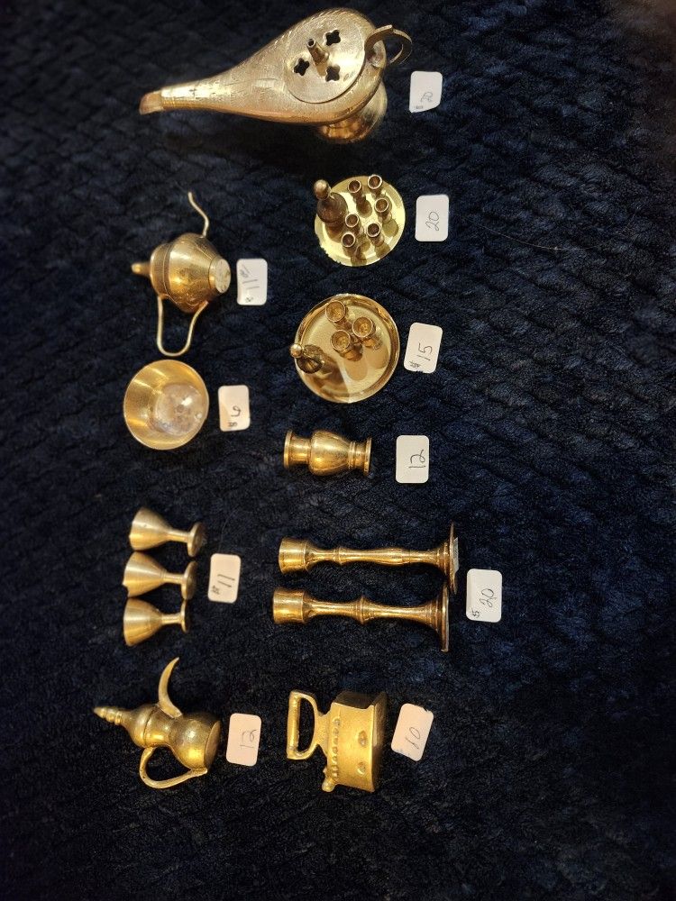 Miniature Vintage Brass Decoratives Sold Indivually