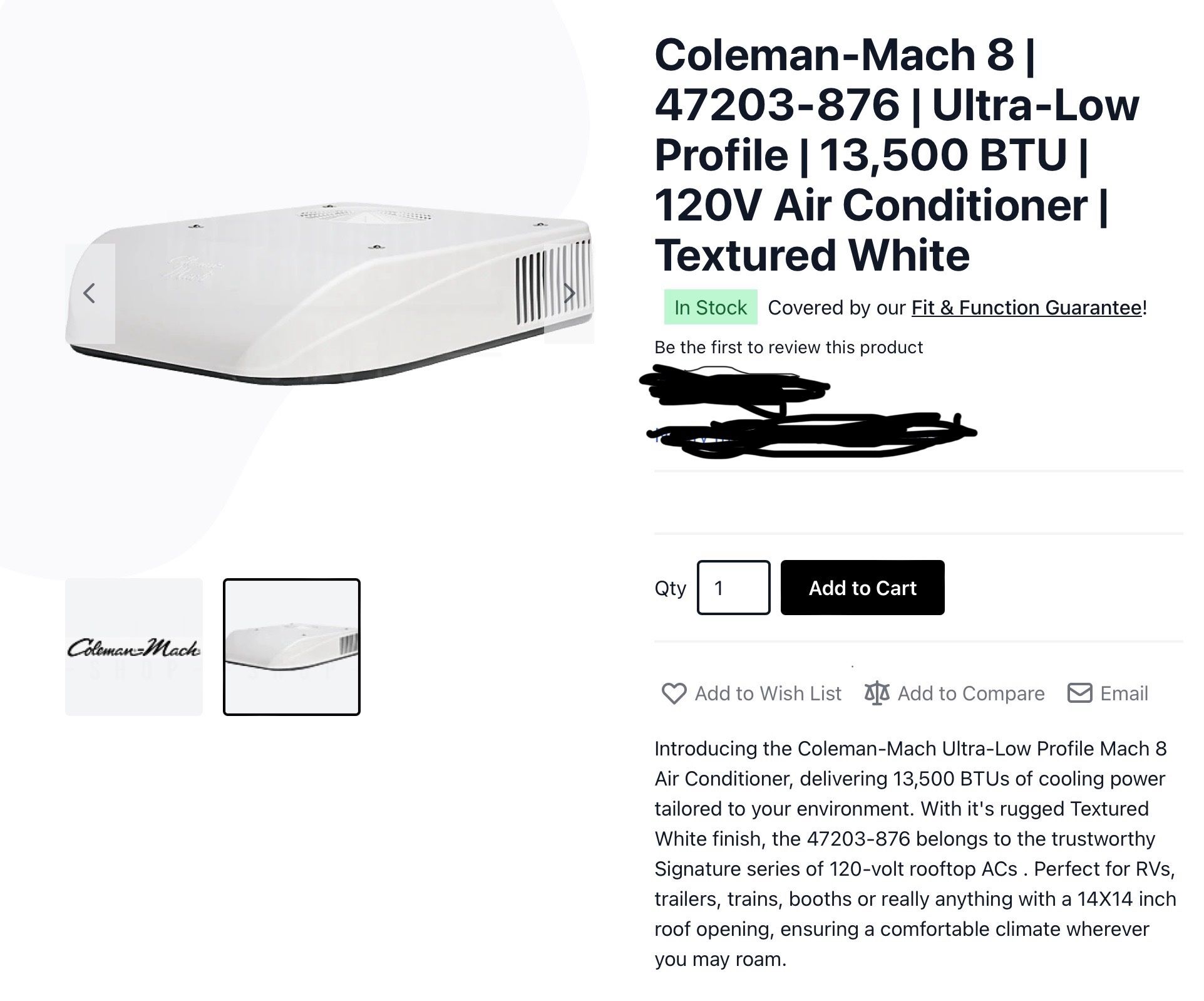 Coleman | Mach 8 Plus RV Air Conditioner | 37203-076 | Ar - View #4
