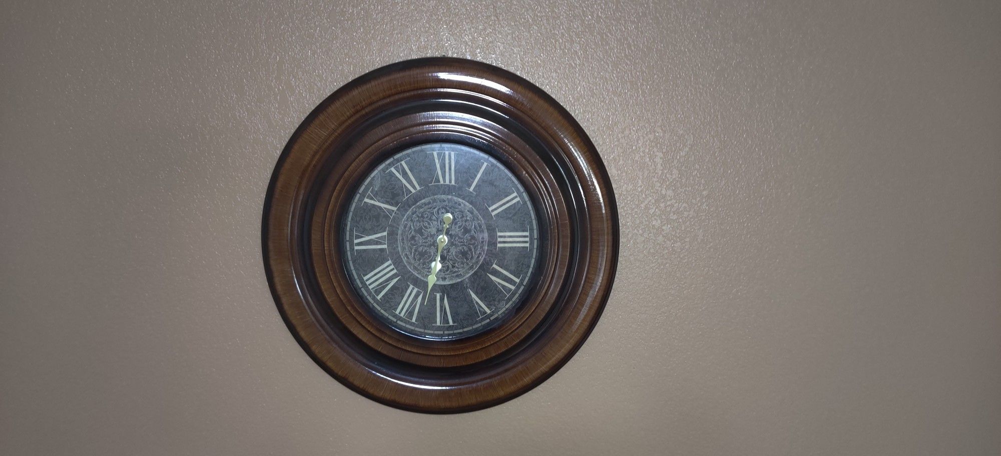 Large Brown Wall Clock