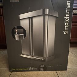 Simple Human 58L Dual  Compartment Step Can