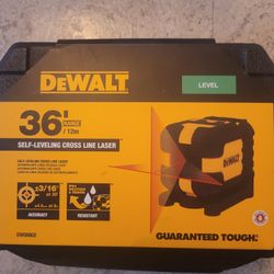 Dewalt  Self-leveling Cross Line Lazer  36'RANGE / 12m