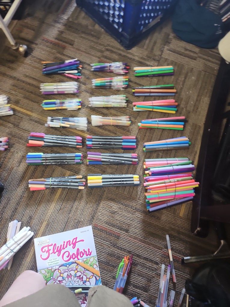 All new markers and pens