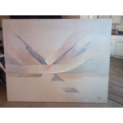 Moving -Vintage Lee Reynolds Abstract Oil Painting 