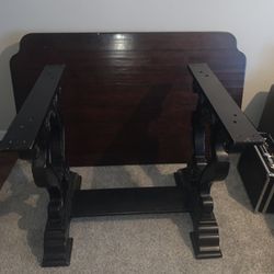 Vintage Dark Expresso Wooden Dining Table