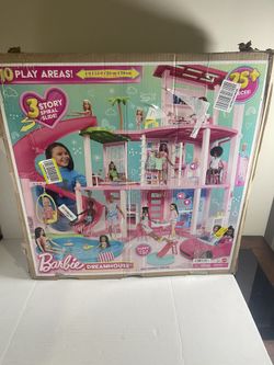 Barbie Dreamhouse Dollhouse Playset with 75+ Pieces, 3-Story Pool Slide