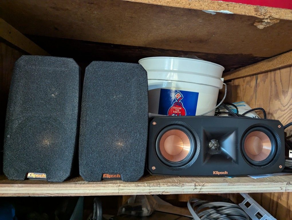 Klipsch Surround And Center Speakers.