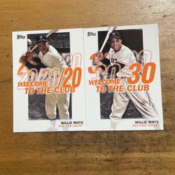 2023 TOPPS WILLIE MAYS WELCOME TO THE CLUB 2 CARD LOT 