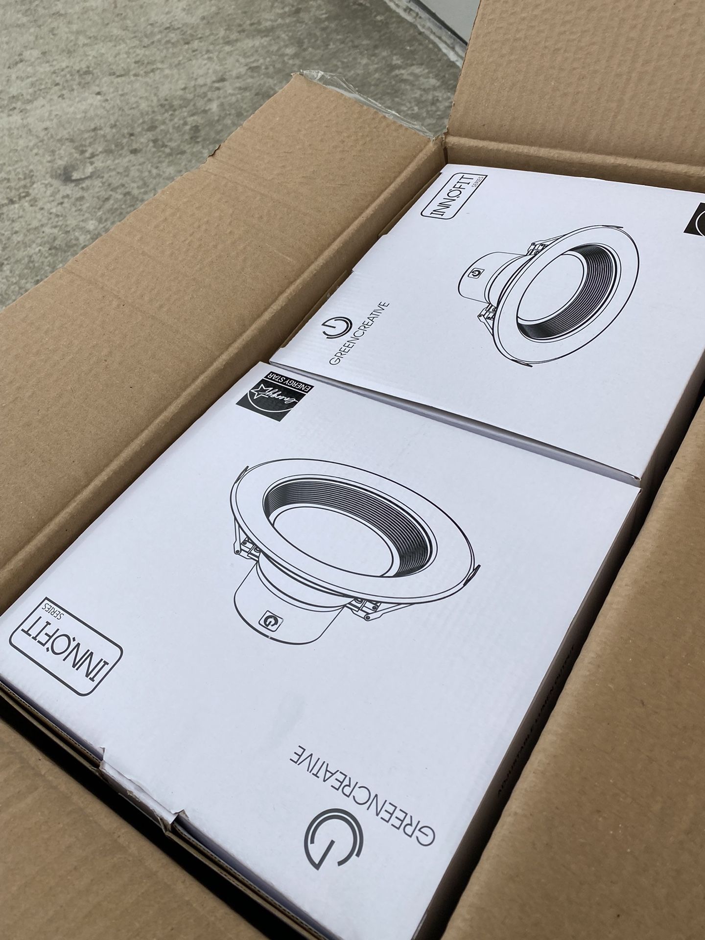 Green Creative 6 pack - Green Creative 57870 8.5W/13.5W/21W 6" Round LED Downlight