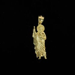 14k Gold San Judas Pendant
