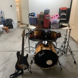 Pearl EXL export Series Sunburst Drum Kit