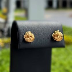 Tiffany & and Co Vintage Jewelry 14k solid yellow gold twist knot beautiful stud earring’s