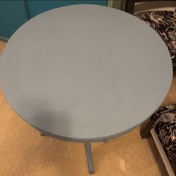 Chalk Blue Table 29" tall and 2'x2' on top 