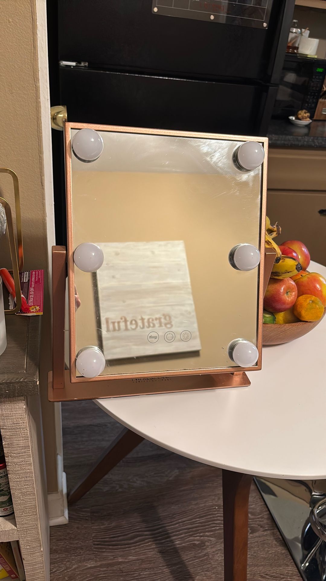 bronze stand mirror