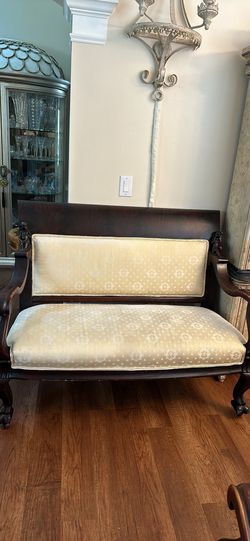 Antique settee with two chairs