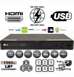 LG BPM25 REGION A BLU-RAY PLAYER & DVD FOR WORLDWIDE USE, USB, HDMI