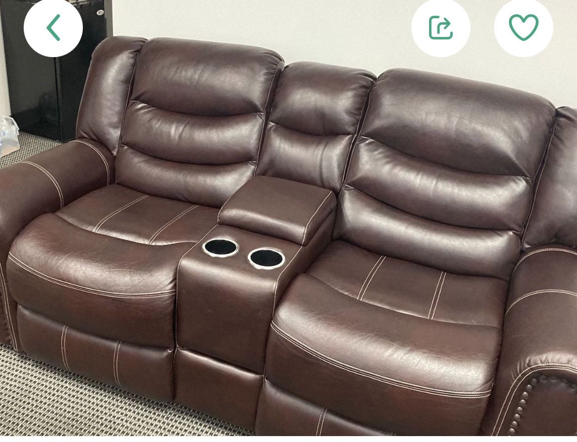 Brown leather Couch