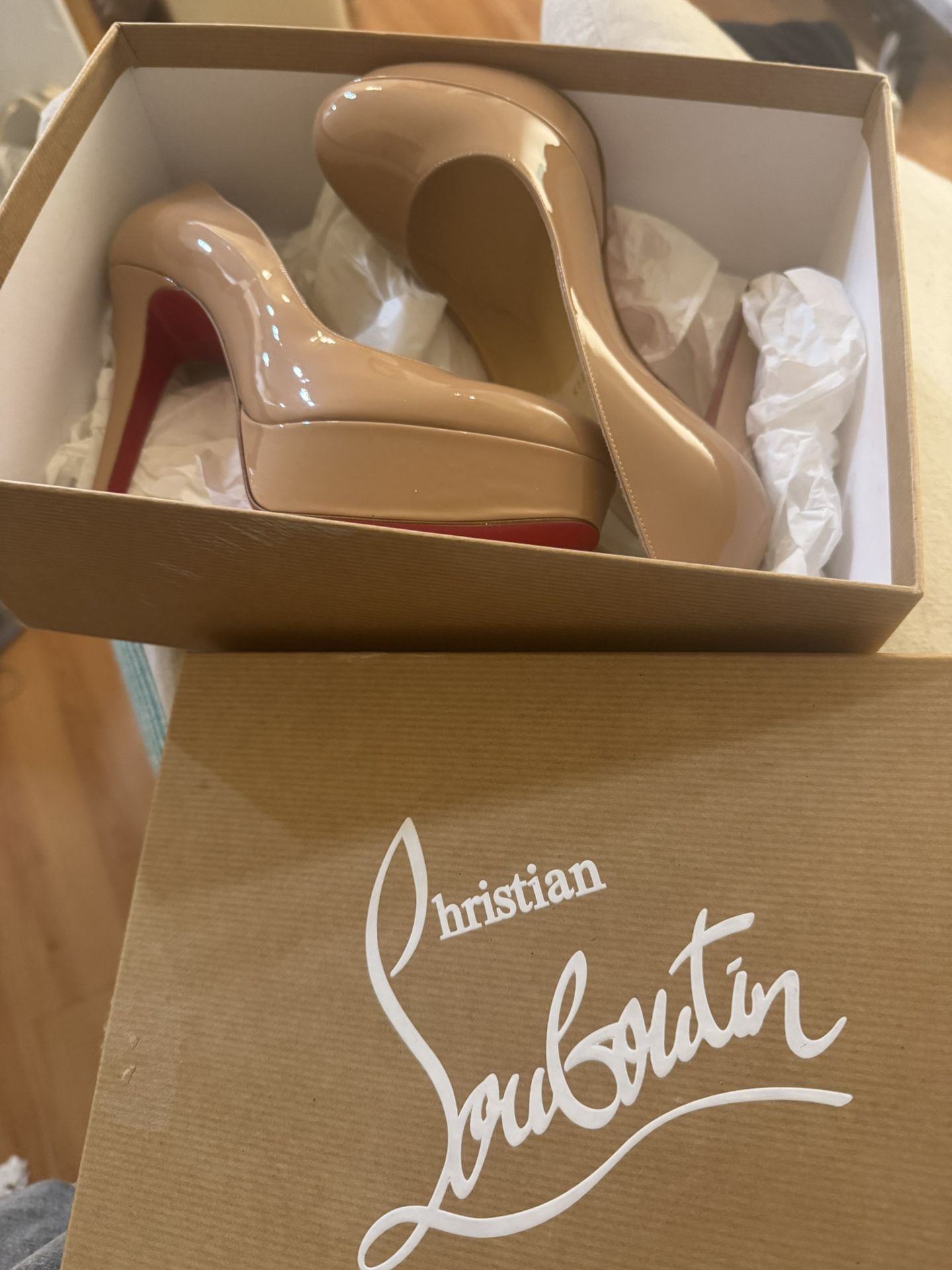 Christian Louboutin Bianca 140 Nude Size37