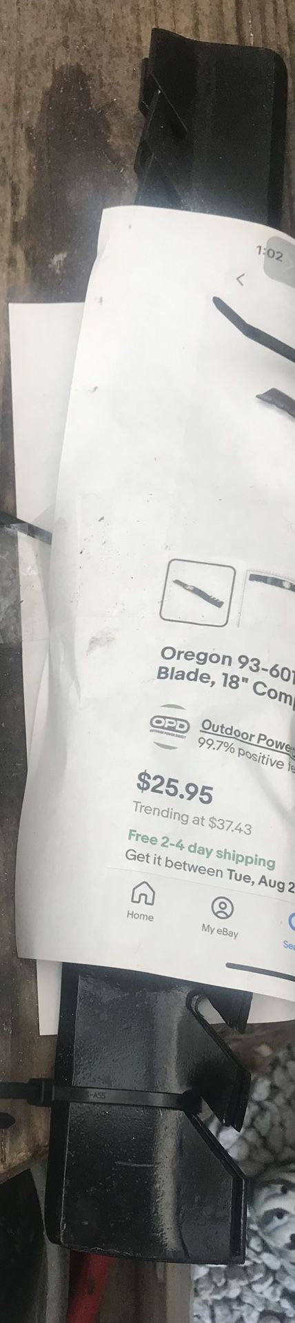 Oregon 93-601 Gator G3 Mower Blade, 18" Compatible with Bobcat