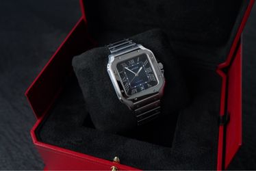 Cartier Santos Large Blue Dial 2026 – Brand New Unworn
