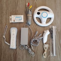 Nintendo Wii  Video Game Parts , Controller,  cables, HDMI, Numchucks 