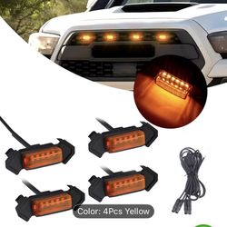 Amber Grill lights for Toyota Tacoma 2016–2023 with TRD style grill