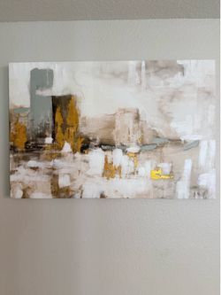 Wall Art Gold White and Gray