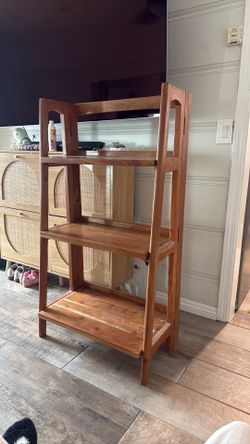 wood shelves