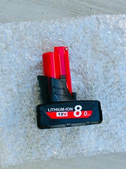 Replacement Battery for Milwaukee 12V 8.0 Ah w/ High Visibility LED Fuel Gauge