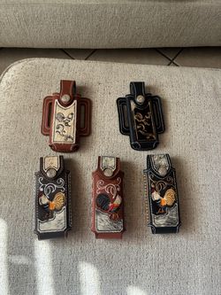 Fundas para navajas vaquera real leather