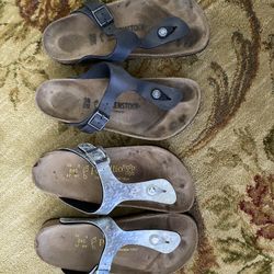 Two Pair Ladies Birkenstock sandals
