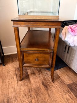 Long Wooden Side Table with Drawer